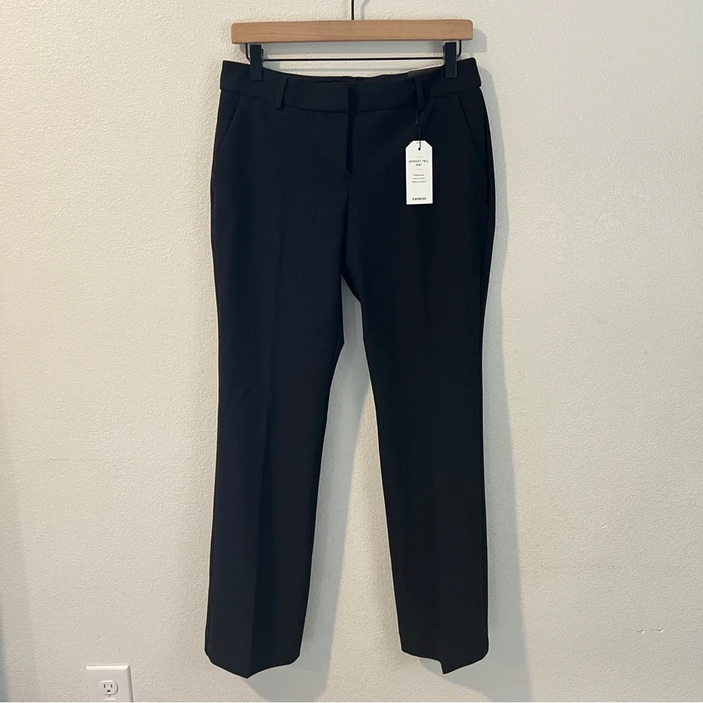 Express Supersoft Twill Stretch Black Low Rise Bootcut Pants NWT Size 6 Short - Picture 2 of 15